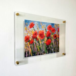 Artwork Display Frame - Floating Frame, Frameless Frame, Clear Acrylic Frame,Wall Frame, Puzzle Frame