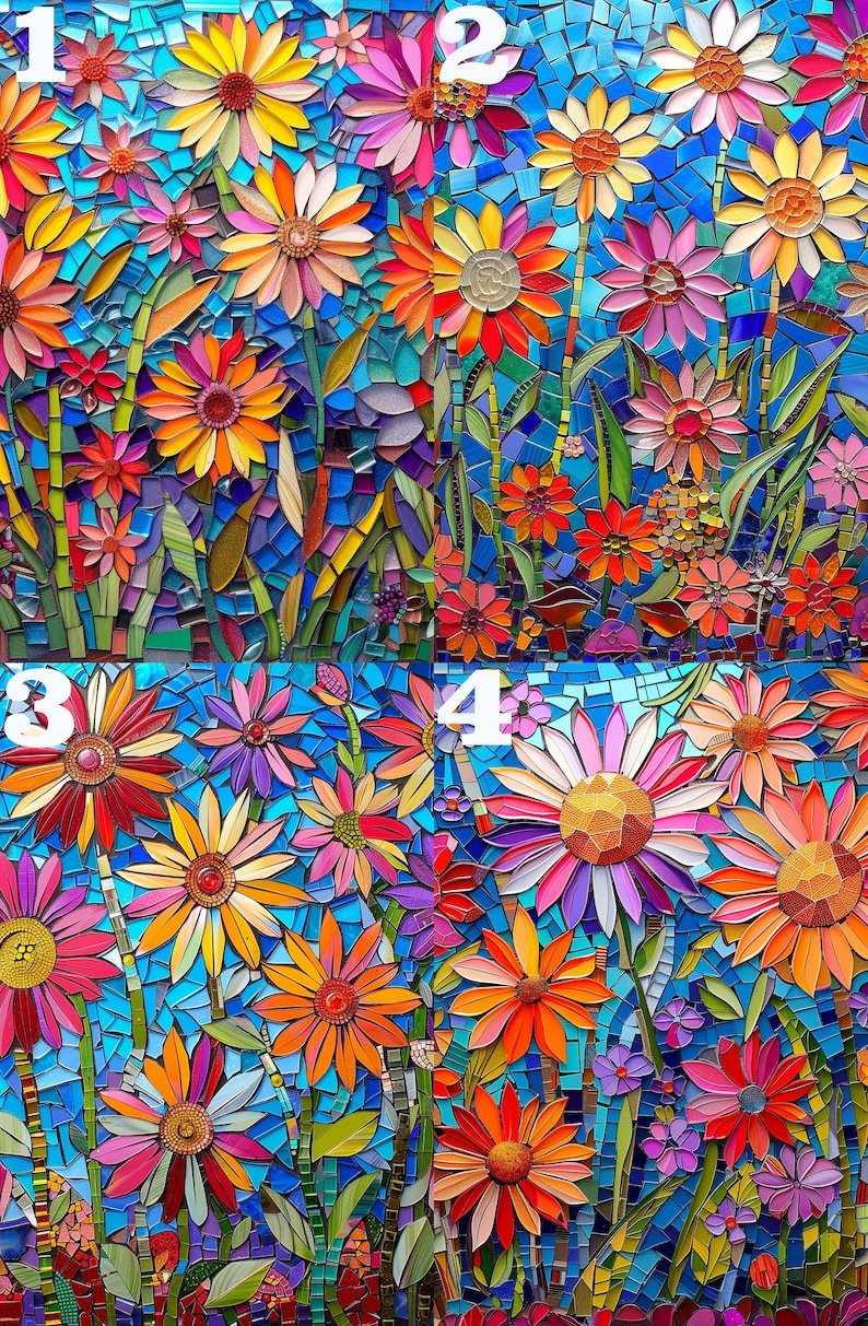 Stained Glass Wildflower Jigsaw Puzzle - Image 3