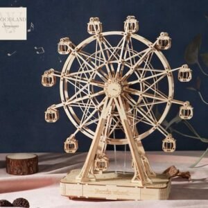 DIY Wooden Ferris Wheel Kit Music Model Kit 3D Wooden Puzzle