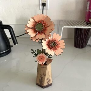 3D Wooden Flower Puzzle Kit-Gerbera Daisy DIY Model