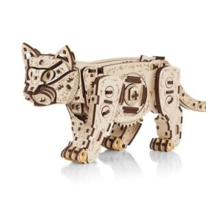 Wooden Mechanical Walking Kitten Model Kit