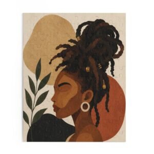 Locs Love Lust | Black woman with Locs Art Puzzle