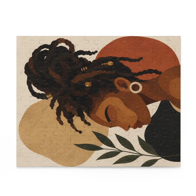 Locs Love Lust | Black woman with Locs Art Puzzle - Image 2