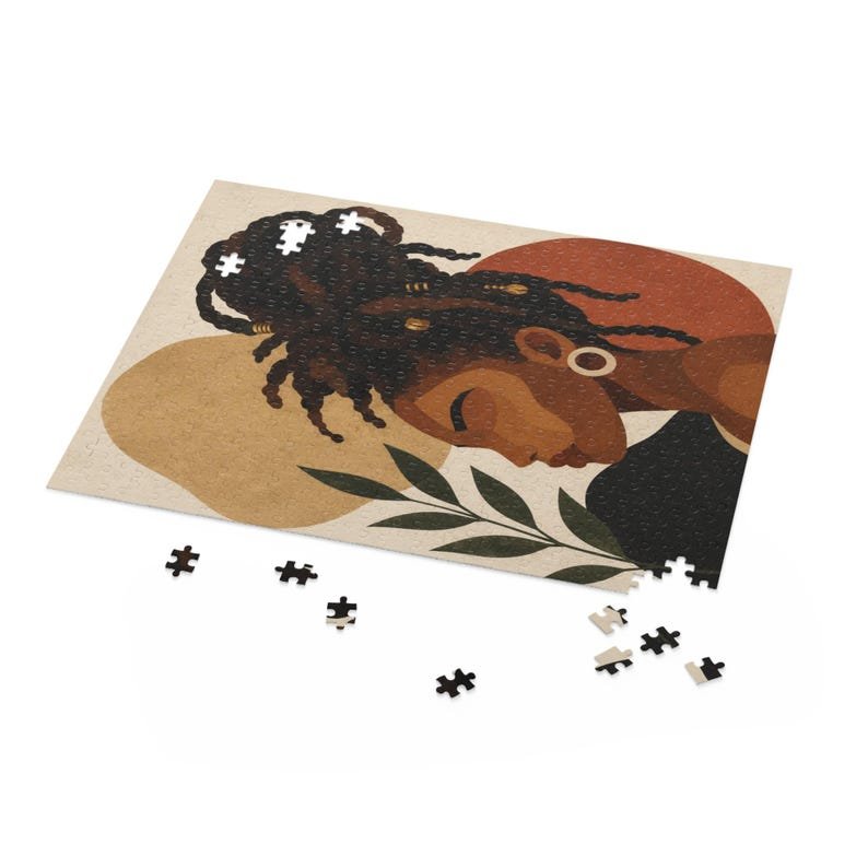 Locs Love Lust | Black woman with Locs Art Puzzle - Image 4
