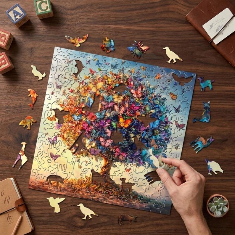 Wooden Butterfly Puzzle, 3D Wooden Puzzle