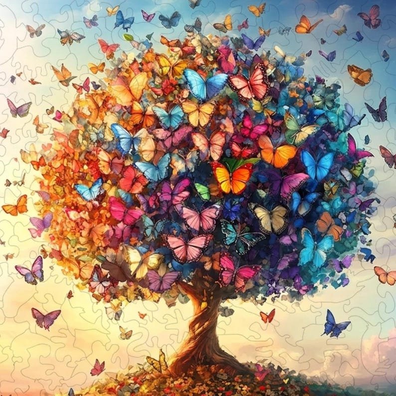 Wooden Butterfly Puzzle, 3D Wooden Puzzle - Image 2