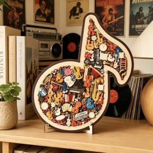 Wooden Music Note Puzzle | DIY Instrument Jigsaw