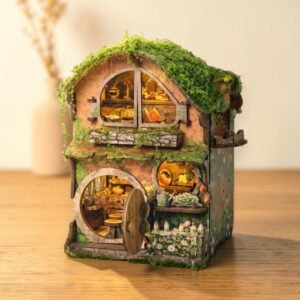 Rolife Hobbit Style Miniature House Kit, 3D Wooden Puzzle DIY Dollhouse
